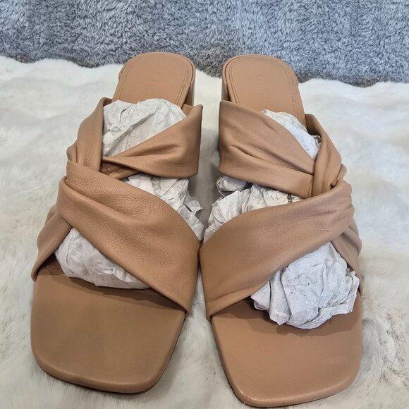 Everlane Day Twist Heel Blush Tan Leather Women's Size 10.5 NEW Office Neutral - Picture 8 of 10